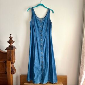 St. Michael Denim Button‎ Down Midi Dress